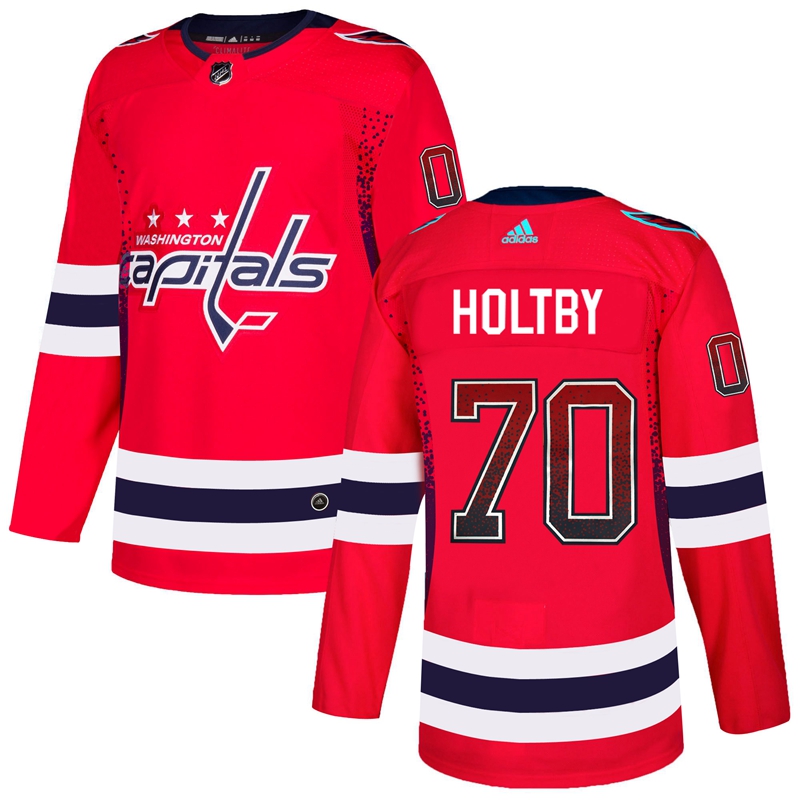 Capitals 70 Braden Holtby Red Drift Fashion Adidas Jersey