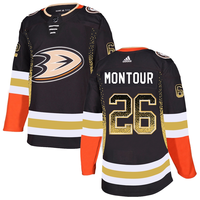 Ducks 26 Brandon Montour Black Drift Fashion Adidas Jersey