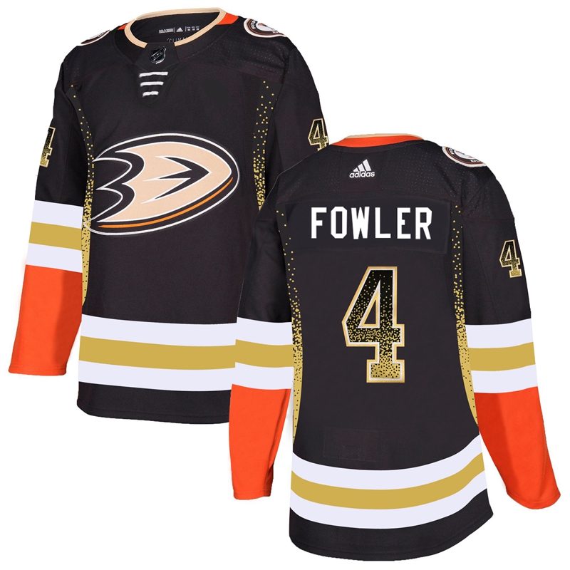 Ducks 4 Cam Fowler Black Drift Fashion Adidas Jersey