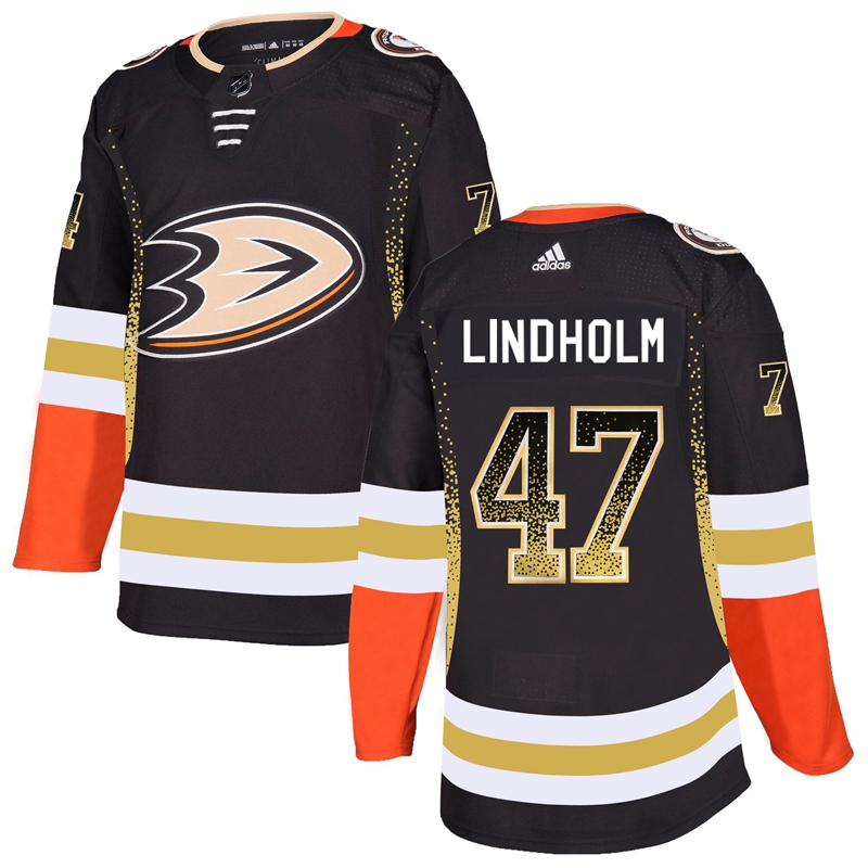 Ducks 47 Hampus Lindholm Black Drift Fashion Adidas Jersey