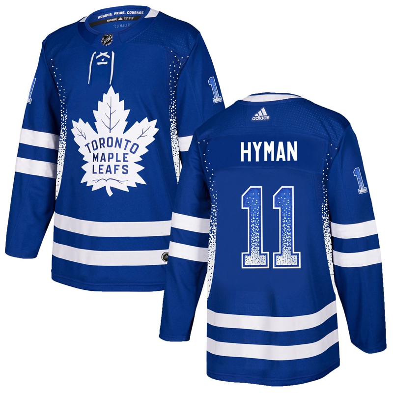 Maple Leafs 11 Zach Hyman Blue Drift Fashion Adidas Jersey