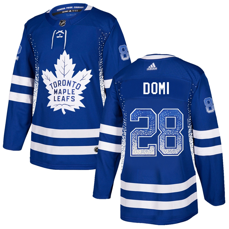Maple Leafs 28 Tie Domi Blue Drift Fashion Adidas Jersey