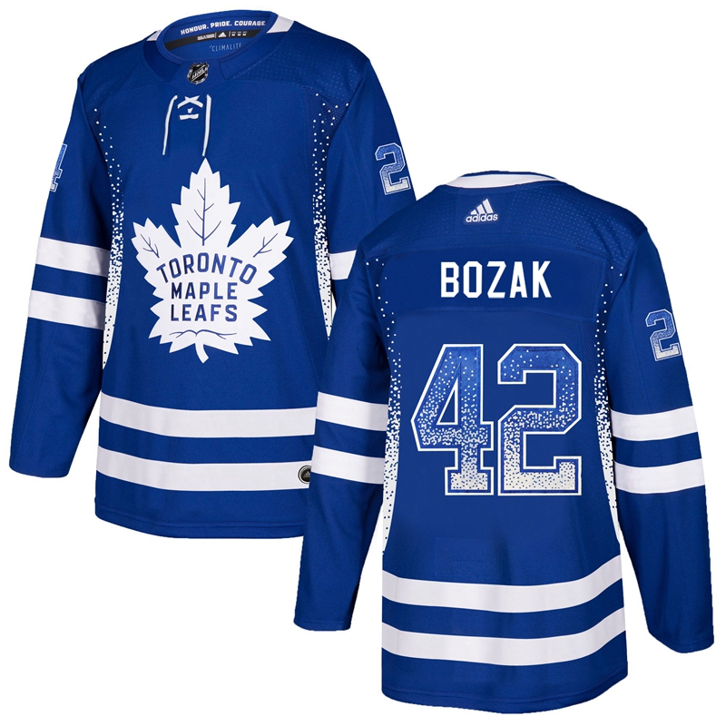 Maple Leafs 42 Tyler Bozak Blue Drift Fashion Adidas Jersey