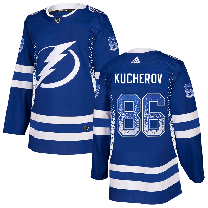 Lightning 86 Nikita Kucherov Blue Drift Fashion Adidas Jersey