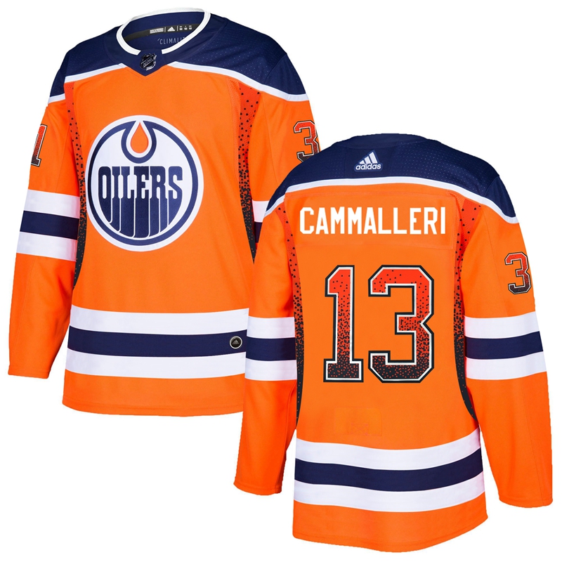 Oilers 13 Michael Cammalleri Orange Drift Fashion Adidas Jersey