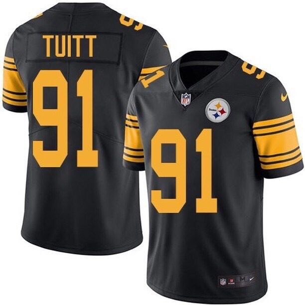 Nike Steelers 91 Stephon Tuitt Black Youth Vapor Untouchable Limited Jersey - Click Image to Close