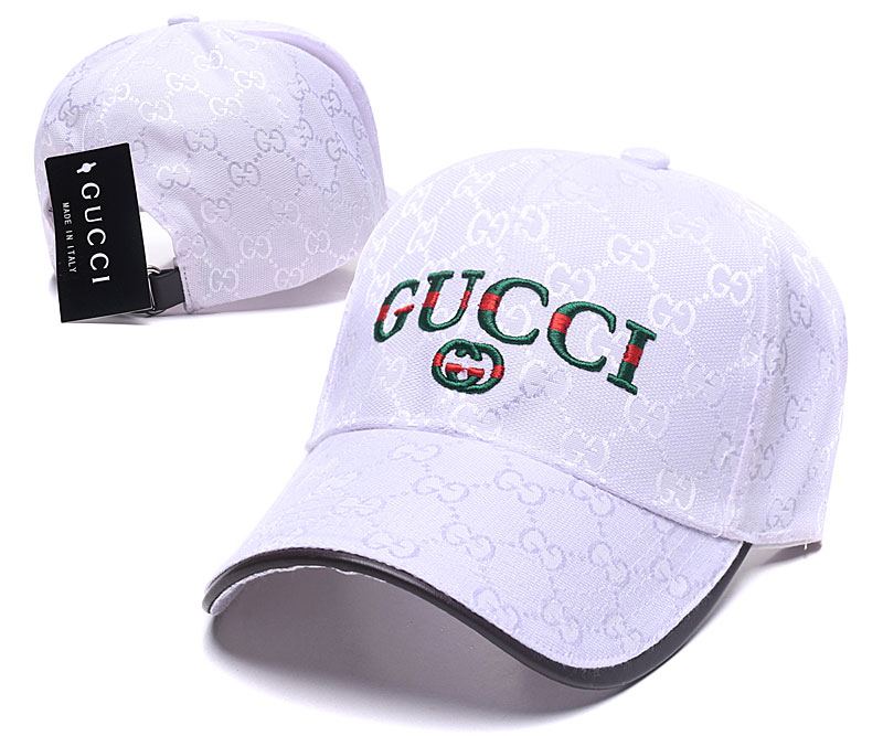 Gucci Fresh Logo White Fashion Peaked Adjustable Hat SG
