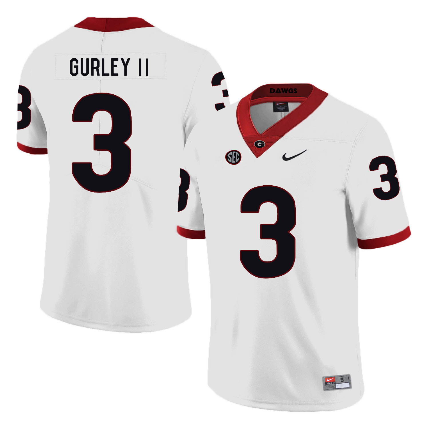 Georgia Bulldogs 3 Todd Gurley II White Nike College Football Jersey - Click Image to Close