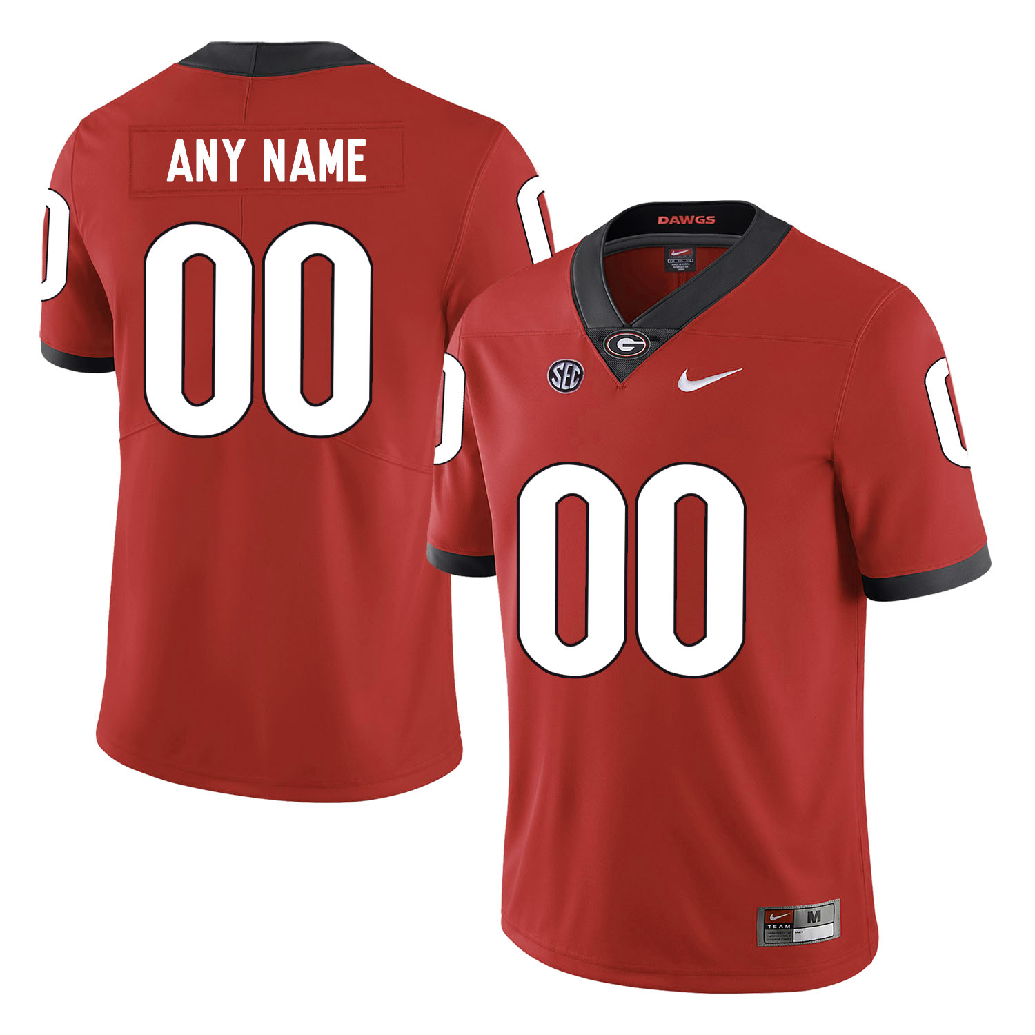 Georgia Bulldogs Red Men's Customized Nike College Football Jersey