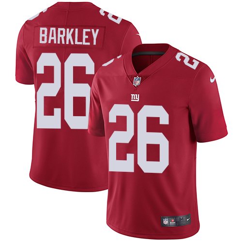 Nike Giants 26 Saquon Barkley Red Alternate Youth Vapor Untouchable Limited Jersey - Click Image to Close