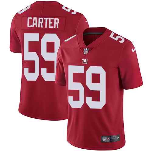 Nike Giants 59 Lorenzo Carter Red Alternate Vapor Untouchable Limited Jersey