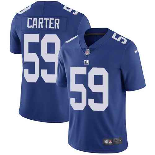 Nike Giants 59 Lorenzo Carter Royal Vapor Untouchable Limited Jersey