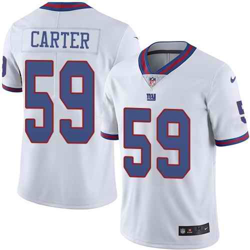 Nike Giants 59 Lorenzo Carter White Youth Color Rush Limited Jersey - Click Image to Close