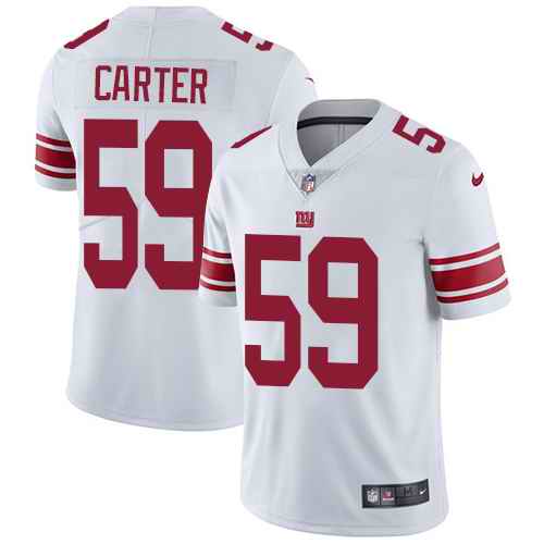 Nike Giants 59 Lorenzo Carter White Vapor Untouchable Limited Jersey