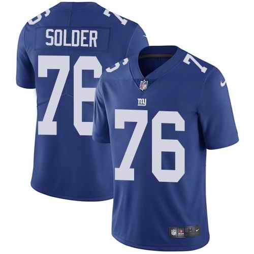 Nike Giants 76 Nate Solder Royal Vapor Untouchable Limited Jersey