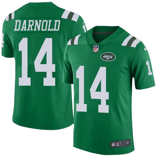 Nike Jets 14 Sam Darnold Green Youth Color Rush Limited Jersey