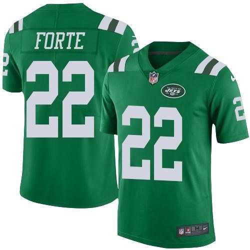 Nike Jets 22 Matt Forte Green Youth Color Rush Limited Jersey - Click Image to Close