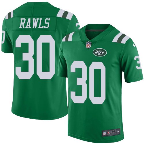 Nike Jets 30 Thomas Rawls Green Youth Color Rush Limited Jersey
