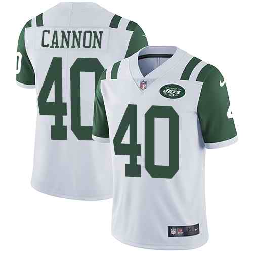 Nike Jets 40 Trenton Cannon White Vapor Untouchable Limited Jersey