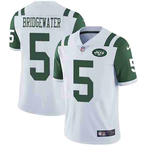 Nike Jets 5 Teddy Bridgewater White Youth Vapor Untouchable Limited Jersey - Click Image to Close