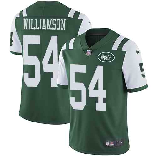 Nike Jets 54 Avery Williamson Green Youth Vapor Untouchable Limited Jersey