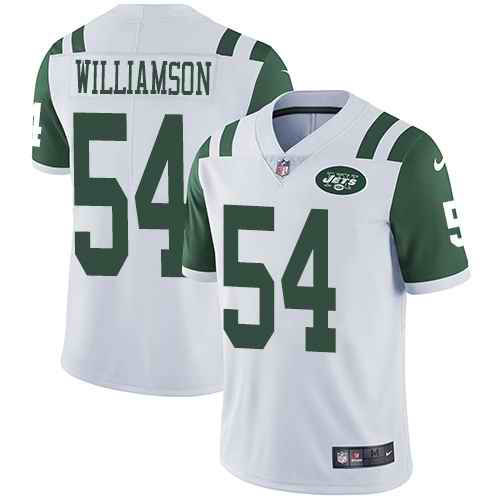 Nike Jets 54 Avery Williamson White Youth Vapor Untouchable Limited Jersey