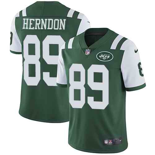 Nike Jets 89 Chris Herndon Green Youth Vapor Untouchable Limited Jersey
