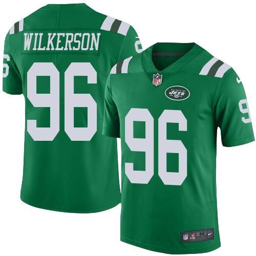 Nike Jets 96 Muhammad Wilkerson Green Youth Color Rush Limited Jersey