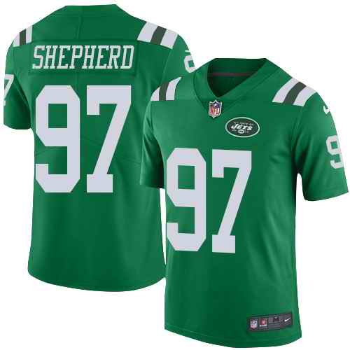 Nike Jets 97 Nathan Shepherd Green Youth Color Rush Limited Jersey