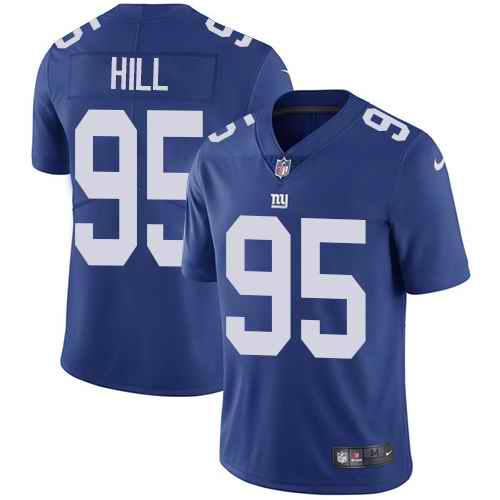 Nike Giants 95 B.J. Hill Royal Vapor Untouchable Limited Jersey - Click Image to Close