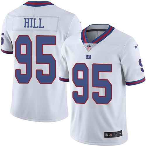 Nike Giants 95 B.J. Hill White Youth Color Rush Limited Jersey - Click Image to Close