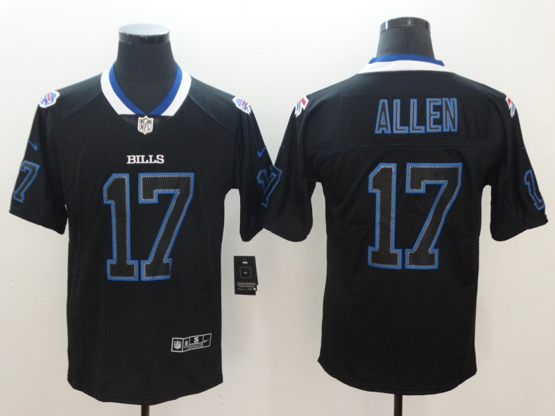 Nike Bills 17 Josh Allen Black Shadow Legend Limited Jersey