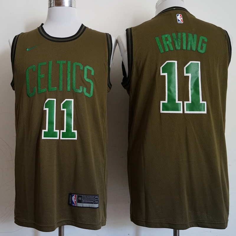 Celtics 11 Kyrie Irving Olive Nike Swingman Jersey