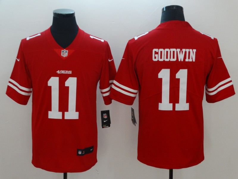 Nike 49ers 11 Marquise Goodwin Red Vapor Untouchable Limited Jersey