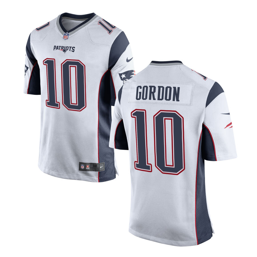Nike Patriots 10 James Gordon White Youth Vapor Untouchable Limited Jersey