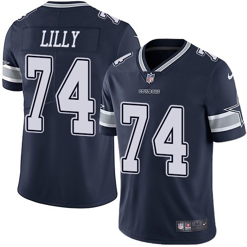 Nike Cowboys 74 Bob Lilly Navy Youth Vapor Untouchable Limited Jersey