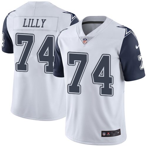 Nike Cowboys 74 Bob Lilly White Youth Color Rush Limited Jersey