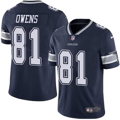 Nike Cowboys 81 Terrell Owens Navy Youth Vapor Untouchable Limited Jersey