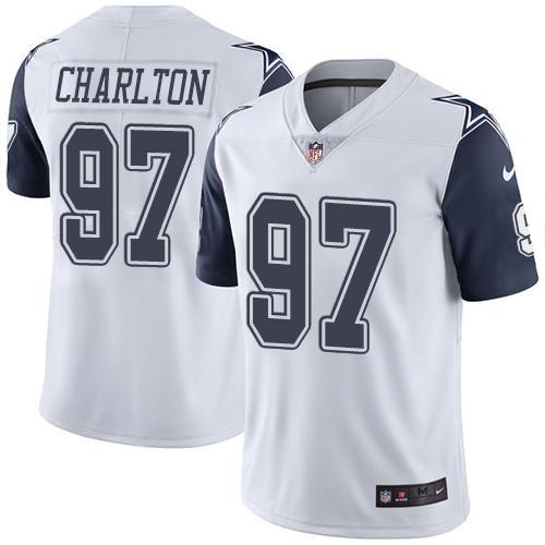 Nike Cowboys 97 Taco Charlton White Color Rush Limited Jersey