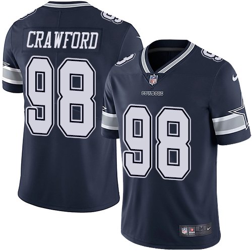 Nike Cowboys 98 Tyrone Crawford Navy Vapor Untouchable Limited Jersey