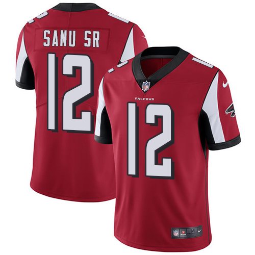 Nike Falcons 12 Mohamed Sanu Sr Red Youth Vapor Untouchable Limited Jersey