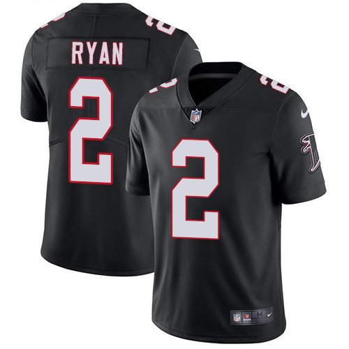 Nike Falcons 2 Matt Ryan Black Vapor Untouchable Limited Jersey