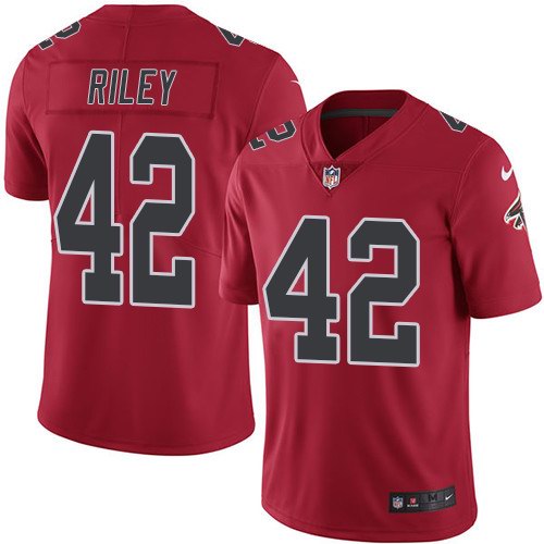 Nike Falcons 42 Duke Riley Red Color Rush Limited Jersey - Click Image to Close