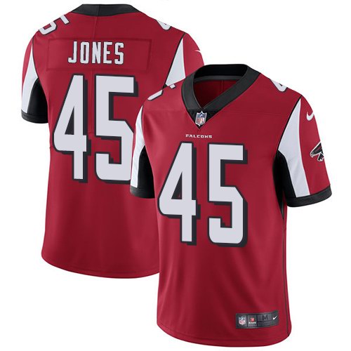 Nike Falcons 45 Deion Jones Red Vapor Untouchable Limited Jersey