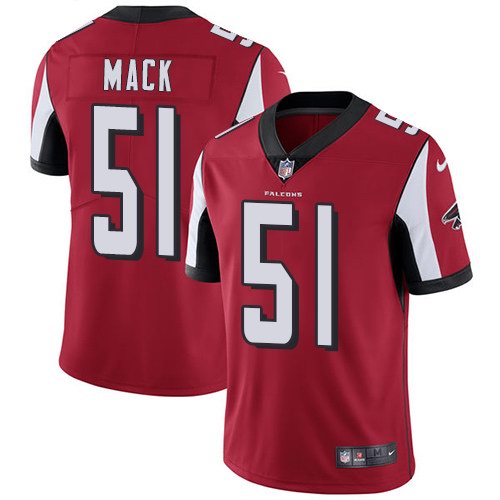 Nike Falcons 51 Alex Mack Red Vapor Untouchable Limited Jersey