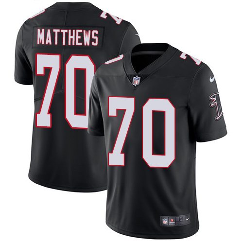 Nike Falcons 70 Jake Matthews Black Vapor Untouchable Limited Jersey
