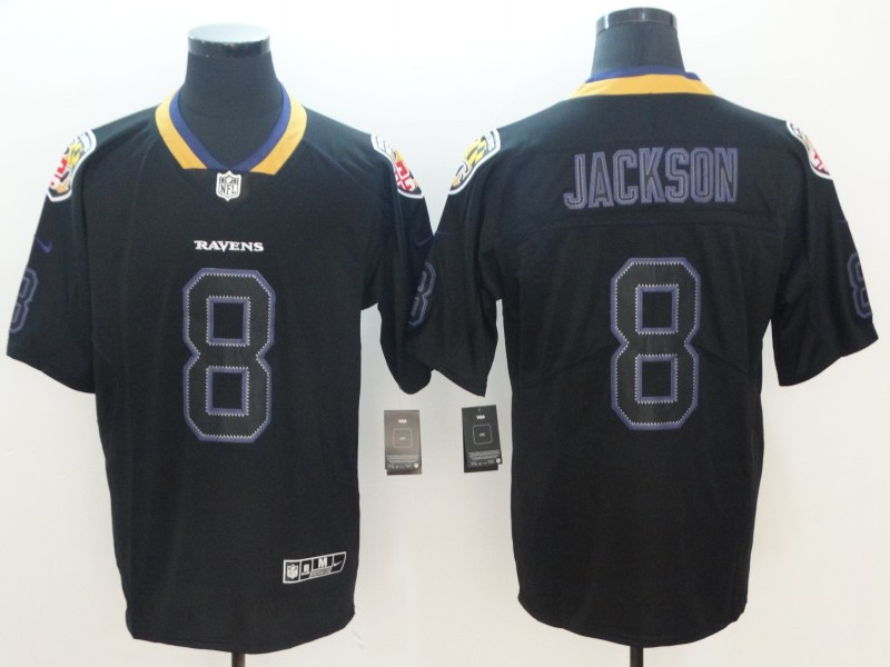 Nike Ravens 8 Lamar Jackson Black Shadow Legend Limited Jersey