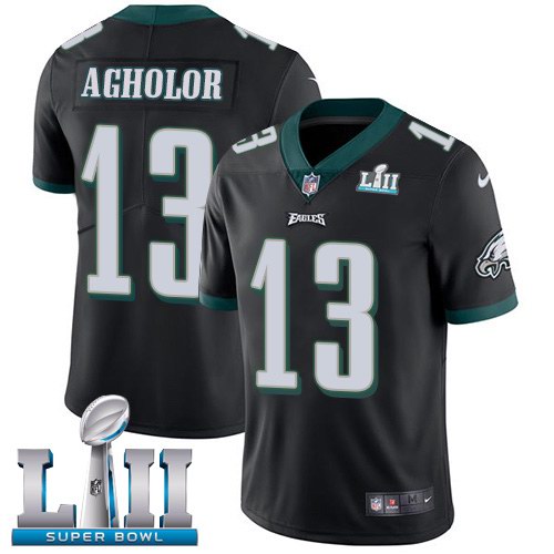 Nike Eagles 13 Nelson Agholor Black 2018 Super Bowl LII Youth Vapor Untouchable Limited Jersey