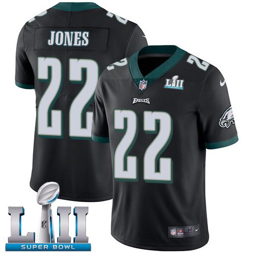Nike Eagles 22 Sidney Jones Black 2018 Super Bowl LII Vapor Untouchable Limited Jersey