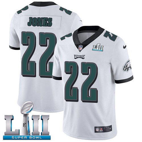 Nike Eagles 22 Sidney Jones White 2018 Super Bowl LII Youth Vapor Untouchable Limited Jersey